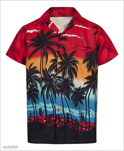 Camisa Hawaiana de Manga Corta Casual de Rayón Popelín con Estampado Digital, Diseño Nuevo 2026, para Hombre, Verano, Playa - Product Image 2