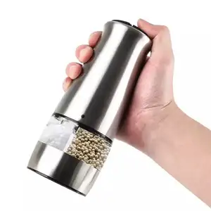 Automatic Spice Grinder Stainless Steel Electric Pepper Grinder Salt 2 In 1 Dual Mill