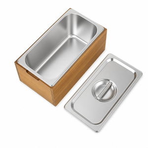 Eco-friendly Rust-Proof <strong>Wood</strong> Indoor/Outdoor Kitchen <strong>Compost</strong> Bin with Storage Portable Rectangular Food Waste Container - Product Image 2