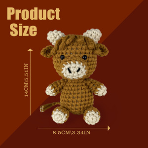 Patrón de Ganchillo de Vaca de las Tierras Altas SY2025 al por Mayor, Patrón de Ganchillo de Vaca, Ganchillo de Vaca DIY, Cómo Hacer una Vaca de Ganchillo, Vaca de las Tierras Altas <span class=keywords><strong>Amigurumi</strong></span> - Product Image 4