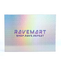 Boîte cadeau rigide pliable personnalisée avec logo en feuille holographique pour cosmétiques, soins de la peau, bijoux, emballage cadeau