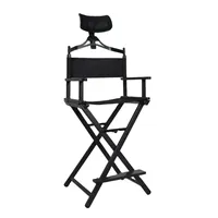 Chaise de maquillage portable, chaise de réalisateur pour maquilleur, siège haut, chaise pliante légère en aluminium