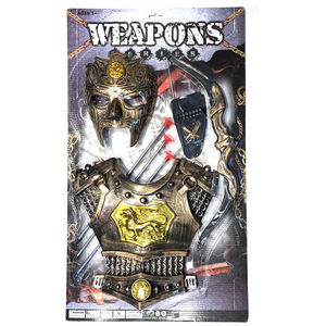 Juego de accesorios de arma antigua para niños, Escudo de hacha de bronce, muñequeras dobles, tarjeta de corbata de plástico, espadas de juguete educativo para regalo - Product Image 6