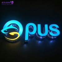 Enseigne LED 3D personnalisée étanche IP65, lettres lumineuses épaisses en métal pour devanture de magasin, restaurant, commerce de détail
