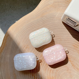 Funda Protectora con Diseño de Concha para <span class=keywords><strong>AirPods3</strong></span>, Colgante de Perlas, Apta para iPhone Pro3, Funda Protectora para Auriculares Bluetooth, TPU - Product Image 3