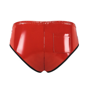 Prodotto Transfrontaliero Stile Europeo e Americano, Shorts Erotici in Pelle PVC Lucida con Fiocco Sexy e Lacci, Senza Entreperni - Product Image 2