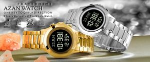 Delux Premium Muslim Prayer Unisex Wrist Watch Adhan <b>Clock</b> Azan Time Reminder <b>Clock</b> Wrist for Islamic Gift OEM Customization - Product Image 6