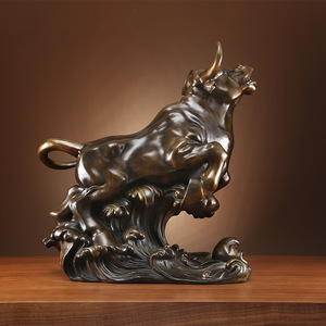Adorno de toro de bronce, decoración de oficina Feng Shui, regalo para el hogar y la oficina - Product Image 2
