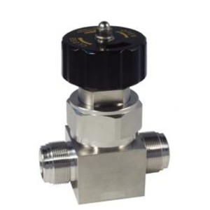 Válvula de Bola Manual Fujikin UBV-21-J10R-D-ALX, en Forma de L, de Tres Vías, Estándar Británico, Tamaño Mediano, Corte de Alta Presión - Product Image 3