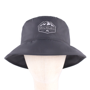 Sombrero de Pesca para Actividades al Aire Libre, Estilo <span class=keywords><strong>Bucket</strong></span>, Color Gris, Tejido Ligero, Parche de Silicona, Protección Solar, Impermeable - Product Image 4