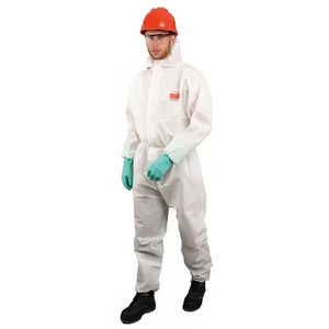 Desechable blanco desechable no tejido protector a prueba de polvo transpirable para pintura en aerosol de pesticidas <span class=keywords><strong>monos</strong></span> de laboratorio - Product Image 4