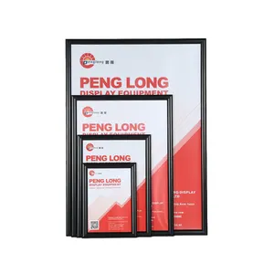 Various Size A0/A1/A2/A3/A4/A5/B1/B2 Picture Display Frame Black Aluminum Snap Frame Advertising