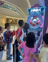 Machine de boxe d'arcade en métal et bois Three-Punch Man avec garantie d'un an pour les centres de jeux
