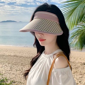 หมวกบังแดดสไตล์เกาหลีสำหรับผู้หญิงปีกกว้างลายฮาวด์ทูธป้องกันแสงแดดกลางแจ้งแฟชั่นหญิงฤดูใบไม้ผลิฤดูร้อน - Product Image 4