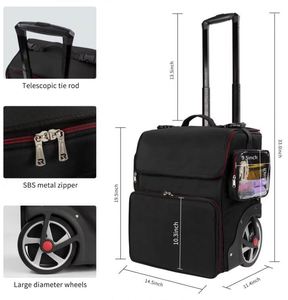 Free Sample Makeup Trolley <b>Case</b> <b>Hairdressing</b> Travel Beauty Salon Barber <b>Case</b> Makeup Rolling Train <b>Case</b> - Product Image 3