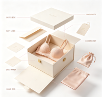 Boîte cadeau en papier de luxe avec logo personnalisé pour lingerie, soutien-gorge, sous-vêtements, emballage en carton rigide de qualité supérieure