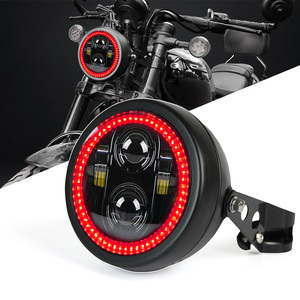 Support <span class=keywords><strong>de</strong></span> fixation inférieur pour phare <span class=keywords><strong>de</strong></span> moto, étanche IP67, 5,75 pouces, noir, 6000K - Product Image 1