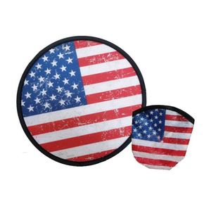 Custom Logo Custom Color Portable Promotional Gifts Nylon Collapsible <b>Folding</b> Hand Fans Flying Disc with Pouch for Outdoor Fun - Product Image 5