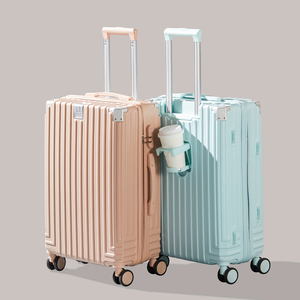 Nouvelle <span class=keywords><strong>Valise</strong></span> Multifonctionnelle et Économique Modèle 2025, Taille Cabine 20 Pouces, Personnalisable avec <span class=keywords><strong>Porte</strong></span>-Gobelet - Product Image 5