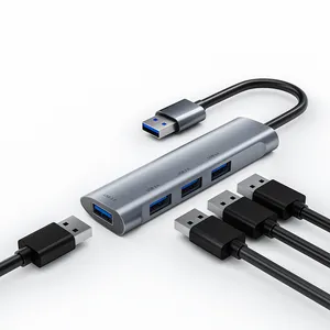OEM 4 포트 USB A 허브 어댑터 유형 A에 4 포트 USB 3.0 5Gbps 데이터 동기화 USB 도킹 스테이션 노트북 용