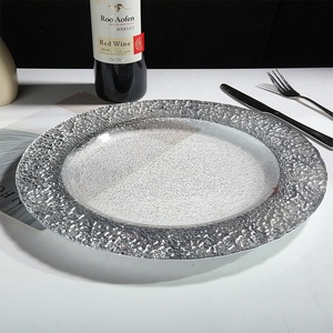 Platos de Cristal Plateados para Decoración de Eventos y Bodas, Alquiler Directo de Fábrica - Product Image 3