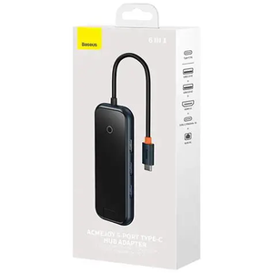 <span class=keywords><strong>Hub</strong></span> <span class=keywords><strong>USB</strong></span> 3.0 Tipo <span class=keywords><strong>C</strong></span> 6 en 1 para Adaptador LAN para Computadora Portátil/de Escritorio, Mini Portátil de Aleación de Aluminio - Product Image 4