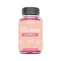 Fabricant OEM, étiquette privée, gommes multi-collagène, complément alimentaire avec biotine, kératine, multivitamines, saveur fraise