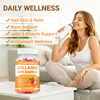Bonbons gélifiés au collagène et à la vitamine C Ausreson OEM, complément beauté pour la santé de la peau, des cheveux et des ongles, gommes au collagène et à la vitamine C