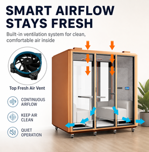 Cabine de <span class=keywords><strong>bureau</strong></span> insonorisée pour 4 personnes - Cabine de travail acoustique privée pour la <span class=keywords><strong>musique</strong></span> et l'enregistrement | Espace calme pour la visioconférence - Product Image 4