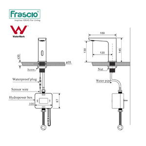 Frascio Yeni Tasarım Otomatik Akıllı Sensörlü Musluk Temassız Kızılötesi Lavabo Bataryası Tek Delikli Montajlı Hastane Spor Salonu Banyoları için - Product Image 4