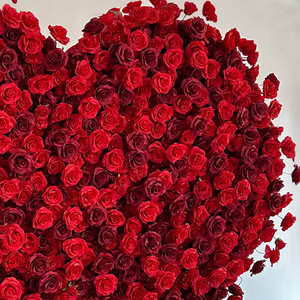 Arco di Fiori Artificiali a Forma di <span class=keywords><strong>Cuore</strong></span> 5D in Tessuto per Sfondo di Matrimoni, Proposte di Matrimonio e San Valentino - Product Image 2