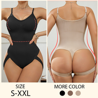 Body String Sexy Femme avec Soutien-Gorge Remonte-Fesses, Corset à Agrafes, Bodys Sculptants Creux pour un Ventre Plat