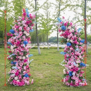 ซุ้มดอกกุหลาบผ้าไหมสีสันสดใสสำหรับตกแต่งงานแต่งงาน - Product Image 2