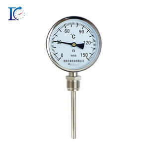 Thermomètre bimétallique entièrement en acier inoxydable Contrôleur de température et enregistreur OEM Thermomètre à pression en verre similaire personnalisable - Product Image 1