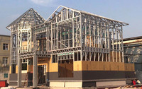 Villa préfabriquée en acier galvanisé personnalisable, garantie 1 an, installation sur site, assistance en ligne, design moderne, modèle 3D