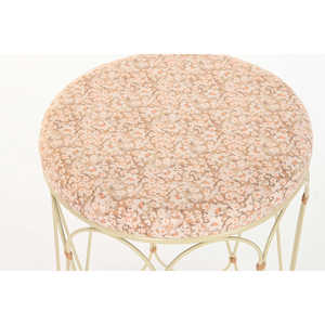 Tavolino in Rattan e Metallo con Finitura Naturale, Dimensioni 35x35x49cm - Product Image 3