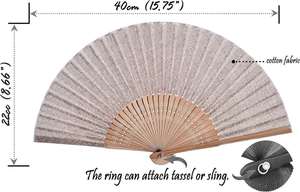 Custom Printed Folding <b>Fan</b> Party Promotional Gift Spanish Mini Portable Small Bamboo Silk Fabric <b>Hand</b> <b>Fan</b> - Product Image 4
