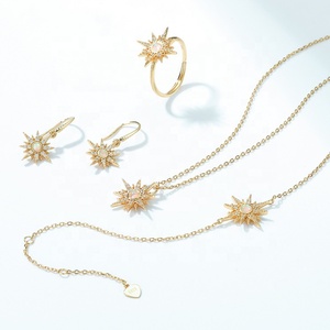 Fashion Women <strong>Gold</strong> Vermeil Created Jewellery Sun Star 925 Silver Synthetic <strong>Opal</strong> <strong>Ring</strong> - Product Image 5