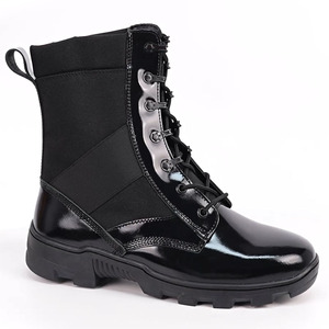 Bottes longues en cuir brillant DFH16, chaussures d'entraînement pour hommes - Product Image 1