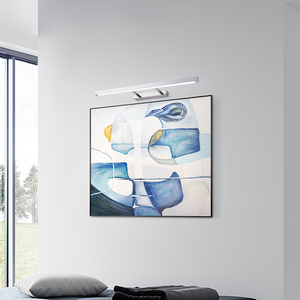 Lámpara de Pared LED Moderna de Aleación de Aluminio con Pantalla Rectangular Blanca, Luz Blanca Cálida de 3500K, para Baño, Montaje en Superficie, Regulable - Product Image 4