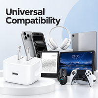 Chargeur USB-C rapide 40-60W, adaptateur mural PD Type-C à port unique, mini bloc de charge pliable pour téléphones, vente en gros