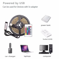 Bande Lumineuse LED Intelligente 12V 5V, Contrôle à Distance Wi-Fi APP, Flexible SMD 5050 2835 RGB pour Intérieur, Salon
