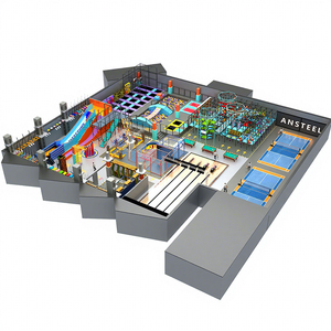 Aoleao Terrain de Jeux Intérieur Industriel Personnalisé de 1900 m² avec Trampoline, Parcours Ninja, Piste Sèche et Zones Sportives Certifié CE TUV CPC - Product Image 4