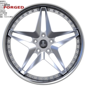 Jantes en aluminium neuves de rechange, 2 pièces, 5x114.3, jantes de 20 pouces, profondes, forgées, hyper argentées - Product Image 2