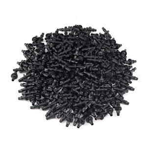 Raccord d'irrigation goutte à goutte 4-7 à double crochet pour tuyau PE, raccord droit 1/4, accessoire de joint de tuyau d'eau noir - Product Image 1