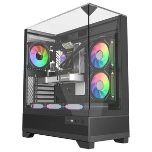 Powercase 290XL Atx Gaming Case Tempered Glass Computer Case Odm/oem Full Tower Pc Case Reliable Quality Gabinete Pc Cabine