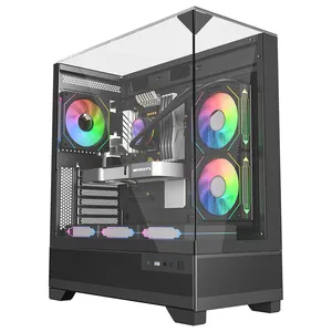 Powercase 290XL Capa para jogos Atx Capa de vidro temperado para computador Odm/oem Torre completa Capa para PC de qualidade confiável Gabinete para PC