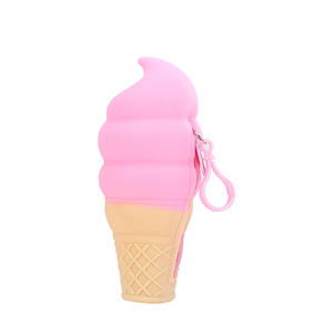 Schattige macaron-ijsjesvormige handtas voor kleine meisjes, cartoon speelgoedtas, siliconen portemonnee - Product Image 6