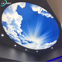 Decoración de Techo de Lujo, Falso Techo Pop con Efecto 3D, Película de Techo Elástica de Tela, Caja de Luz de PVC, Techo de PVC para Diseños de Tela