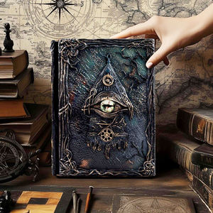 Carnet Cthulhu à feuilles mobiles <span class=keywords><strong>de</strong></span> haute qualité, avec couverture en résine 3D 'L'Œil <span class=keywords><strong>de</strong></span> la Sorcière' et notes sombres, style rétro, <span class=keywords><strong>manuel</strong></span>, cadeau <span class=keywords><strong>de</strong></span> grande valeur - Product Image 1